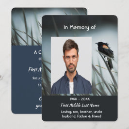 Feier des Lebensdienstes Roter Schwarzer Vogel Einladung