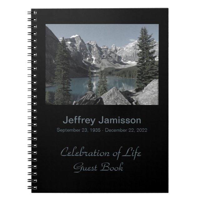 Feier des Life Guest Book, Mountains Lake Notizblock (Vorderseite)