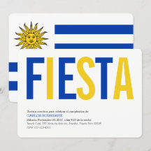 Feier:Einladungen: Uruguay: Uruguayische Flagge