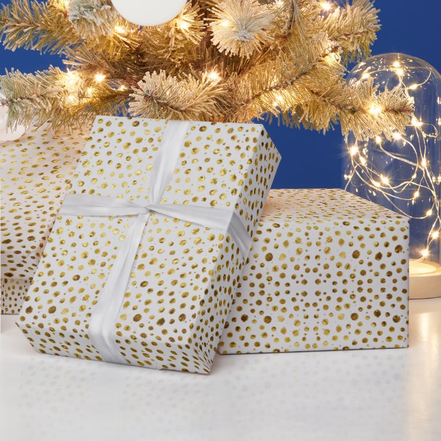 Feier | Goldene Tropfen Geschenkpapier (Feiertage)