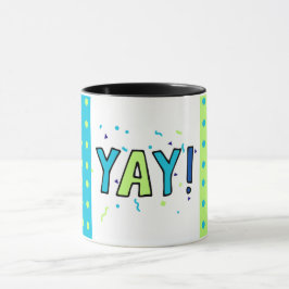Feier I Yay I Dankbarkeit - Dots Blue Green Tasse