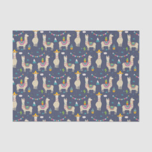 Feier-Lama-Muster Seidenpapier
