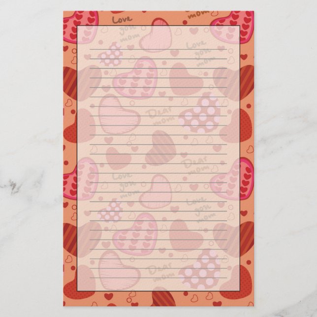 Feier-Muster der Mutter Tages Briefpapier (Vorderseite)