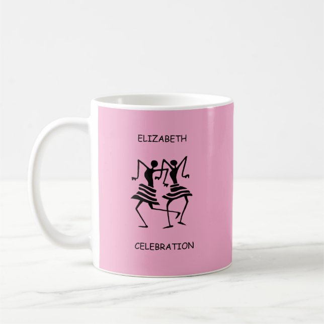 Feier, rosa kaffeetasse (Links)