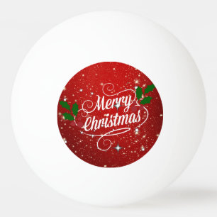 Feier Rot, Frohe Weihnachten Tischtennisball
