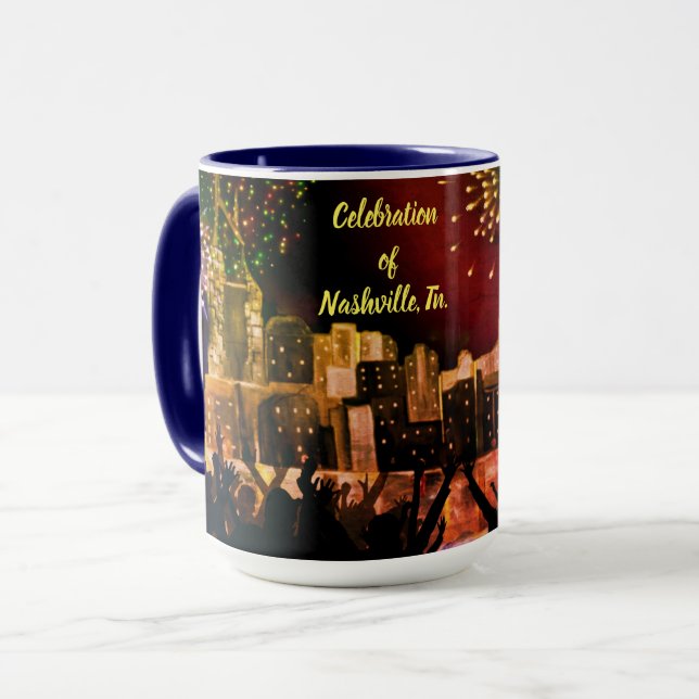 Feier von Nashville, Tn. Tasse (Vorderseite Links)