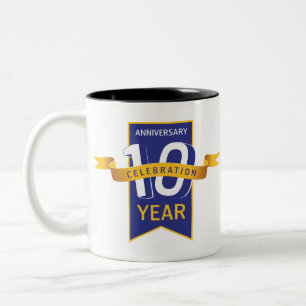 Feier zum 10-jährigen Jubiläum Zweifarbige Tasse