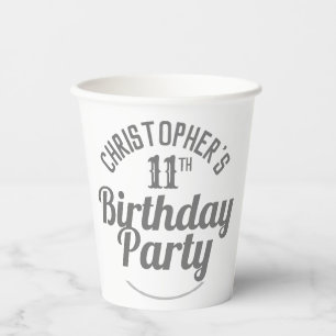 Feier zum 11. Geburtstag Papiertassen Pappbecher