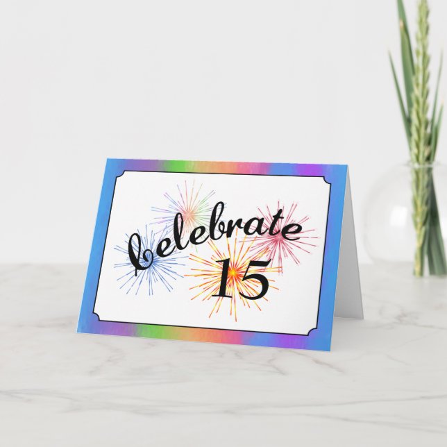 Feier zum 15. Jahrestag Karte (Vorderseite)