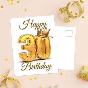 Feier zum 30. Geburtstag der königlichen goldenen  Postkarte