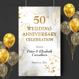 Feier zum 50. Geburtstag der Hochzeit Goldenes Par Banner