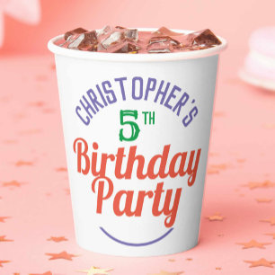 Feier zum 5. Geburtstag Papiertassen Pappbecher
