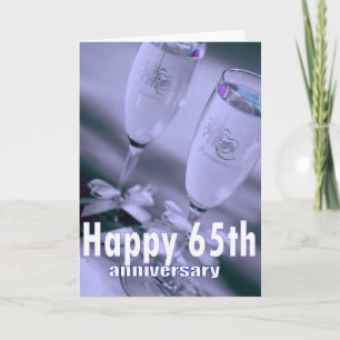 Feier zum 65. Hochzeitstag mit Champagner Karte