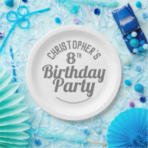 Feier zum 8. Geburtstag Pappteller