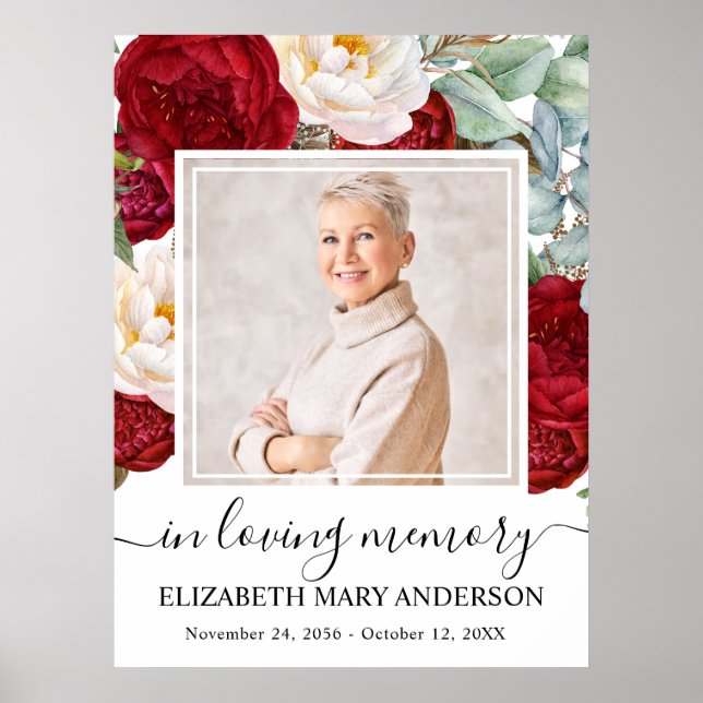 Feier zum Foto der Roten Rosen des Lebens Poster (Vorne)