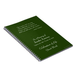 Feier zum Green-Book-Gästebuch Notizblock