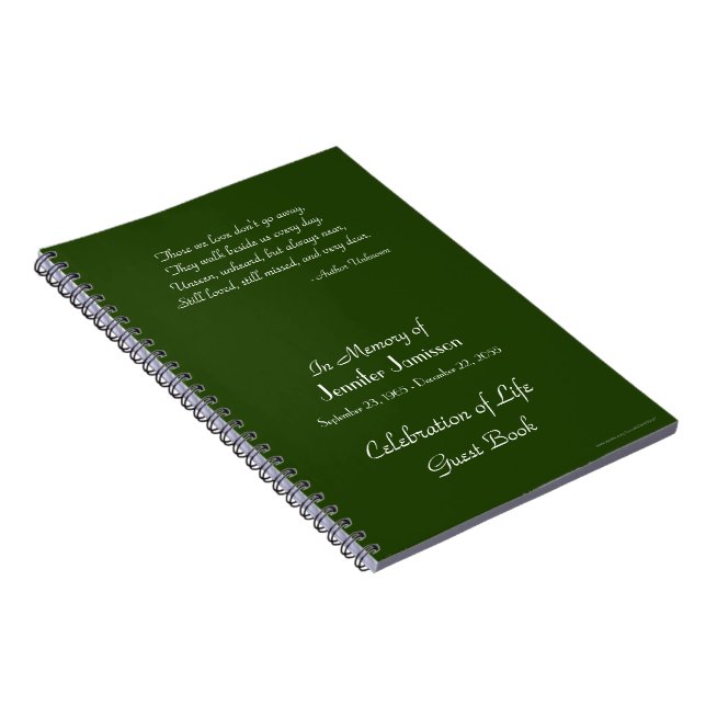Feier zum Green-Book-Gästebuch Notizblock (Rechte Seite)