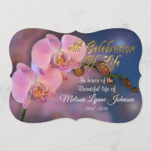 Feier zum Leben Einladung zu Rosa Orchideen