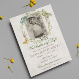 Feier zum Leben Schmetterlingsschaum Einladung