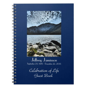Feier zum Life Gast Book, Lake and Sky Notizblock