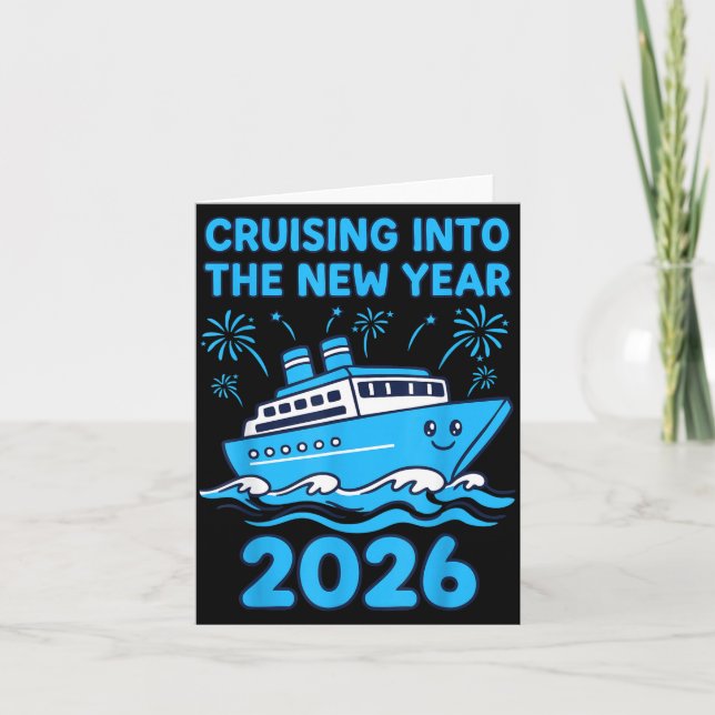 Feier zum neuen Jahr 2026 auf See  Karte (Vorderseite)