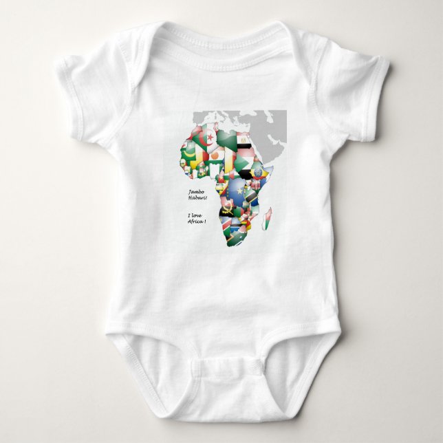 Feier zum Thema "Afrika in Flags Design" Baby Strampler (Vorderseite)