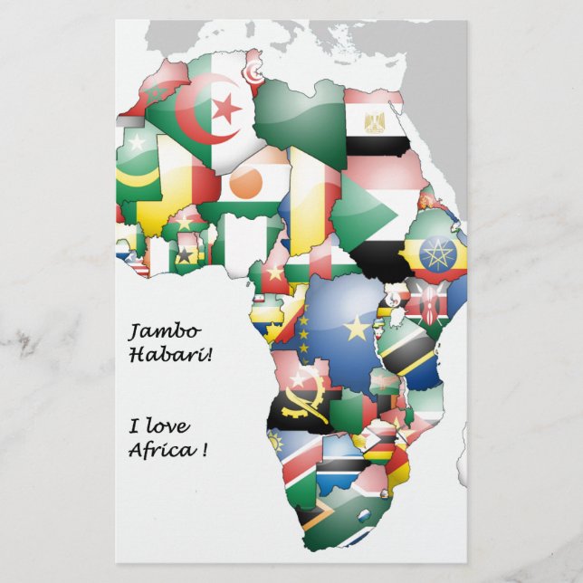 Feier zum Thema "Afrika in Flags Design" Briefpapier (Vorderseite)