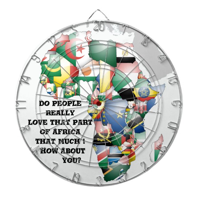 Feier zum Thema "Afrika in Flags Design" Dartscheibe (vorne)