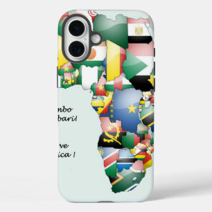 Feier zum Thema "Afrika in Flags Design" iPhone 16 Plus Hülle