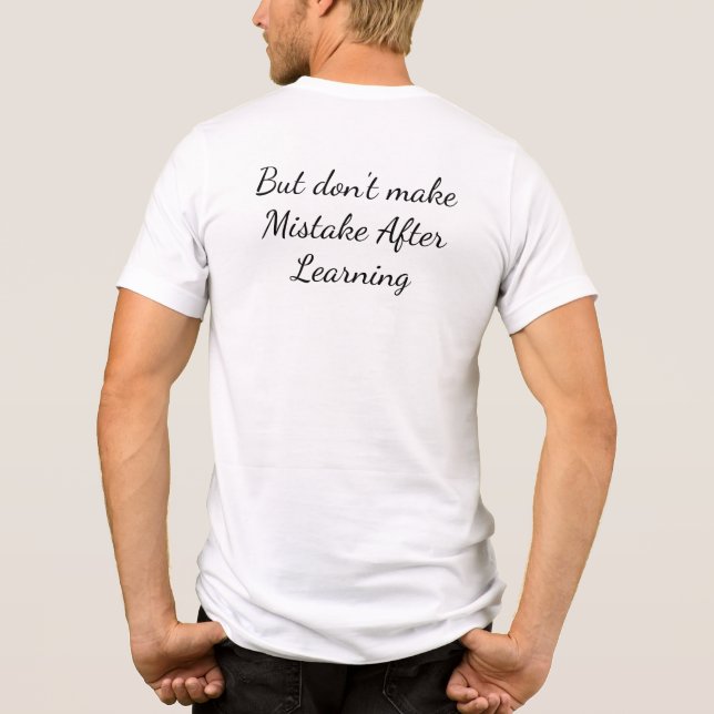 Feiere deine Fehler Zitat Tri-Blend Shirt (Rückseite)