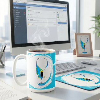 Feiere jeden Tag Bunte Cartoon Kaffeetasse