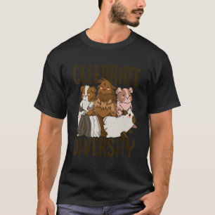 Feiere Vielfalt Meerschweinchen Besitzer Haustier T-Shirt