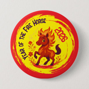 Feierjahr des Pferdes Chinesisches Neujahr Button