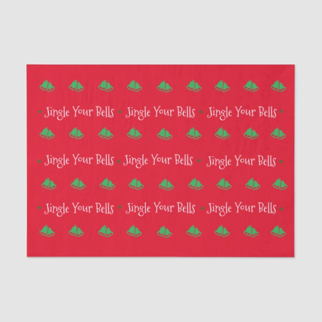 Feierlich Jingle Your Bells Seidenpapier (Vorderseite)