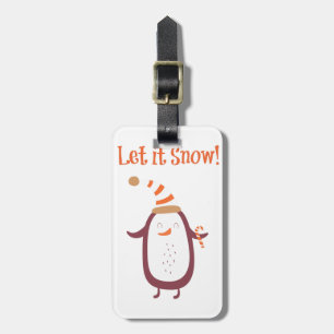 Feierlich lassen Sie es schneien Gepäckanhänger