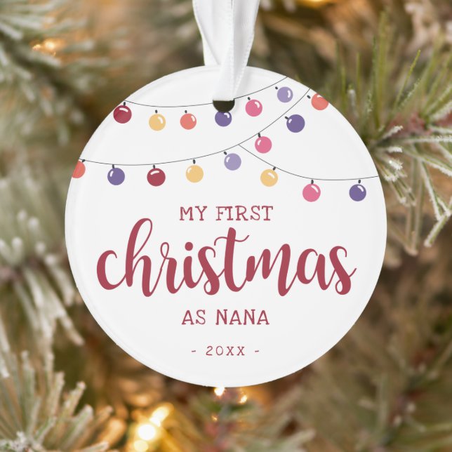 Feierlich Mein erstes Weihnachten als Nana Red Ornament (Baum)