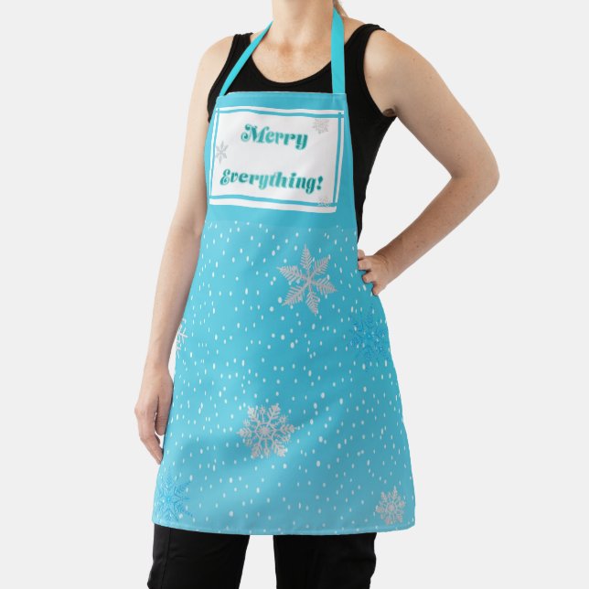 Feierlich "Merry Everything" Winter Blue Holiday Schürze (InSitu)