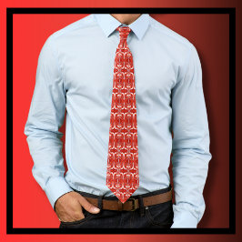 Feierlich Rot und Weiß Weihnachten Necktie Krawatte