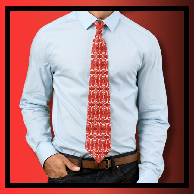 Feierlich Rot und Weiß Weihnachten Necktie Krawatte (Von Creator hochgeladen)
