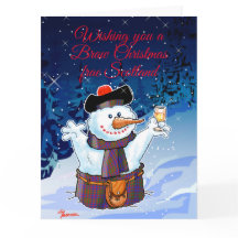 Feierlich schottischer Snowman