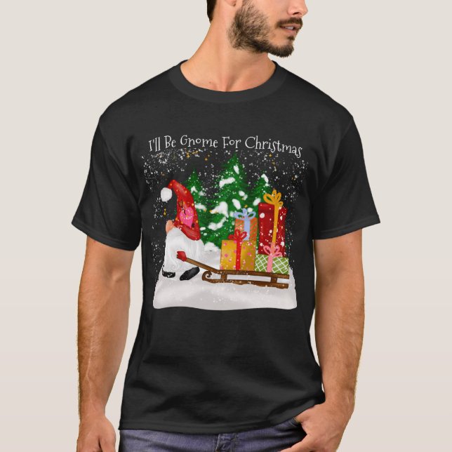 Feierlich werde ich zum Weihnachtsschnee kommen T-Shirt (Vorderseite)