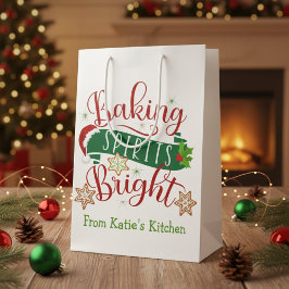 Feierliche Backbrille Braun Custom Weihnachten Mittlere Geschenktüte