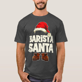 Feierliche Barista Santa Claus Weihnachten T-Shirt