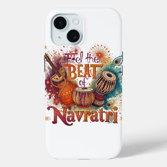 Feierliche Beats - farbenfrohe Navratri Feier Desi Case-Mate iPhone Hülle (Rückseite)
