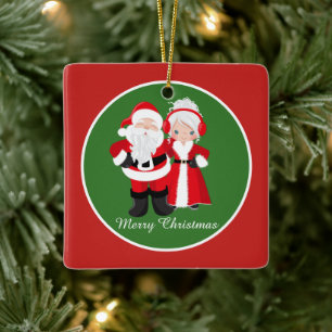 Feierliche Bezeichnung Herr Claus Holiday Keramikornament