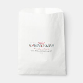Feierliche Blätter Frohe Weihnachtskekse Leckerei  Geschenktütchen