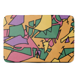 Feierliche chaotische Doodle Badematte