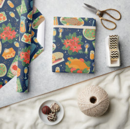 Feierliche Essenszeiten und Komfort Geschenkpapier