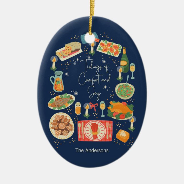 Feierliche Essenszeiten und Komfort Keramik Ornament (Vorne)