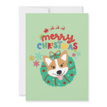 Feierliche Farben frohe Weihnachten Huskie Doggie